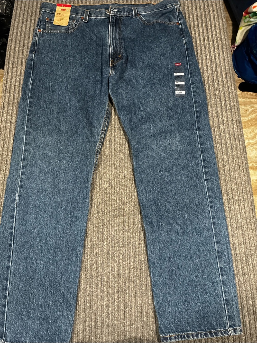 Levi's Men's Straight Leg Denim Jeans - Dark Blue